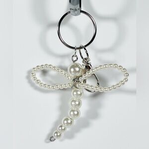 Pearl Bead Dragonfly Bag Charm/Keychain